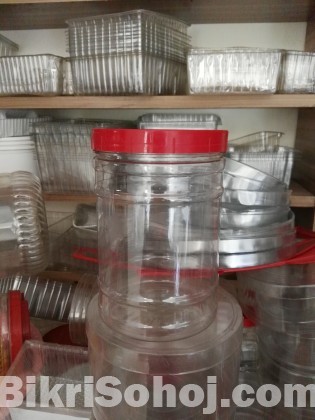 Bakery food plastic box, pot, jar etc